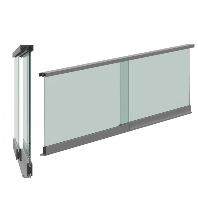 MECHANISM FOR SLIDING GLASS WITH BRUSHES SET